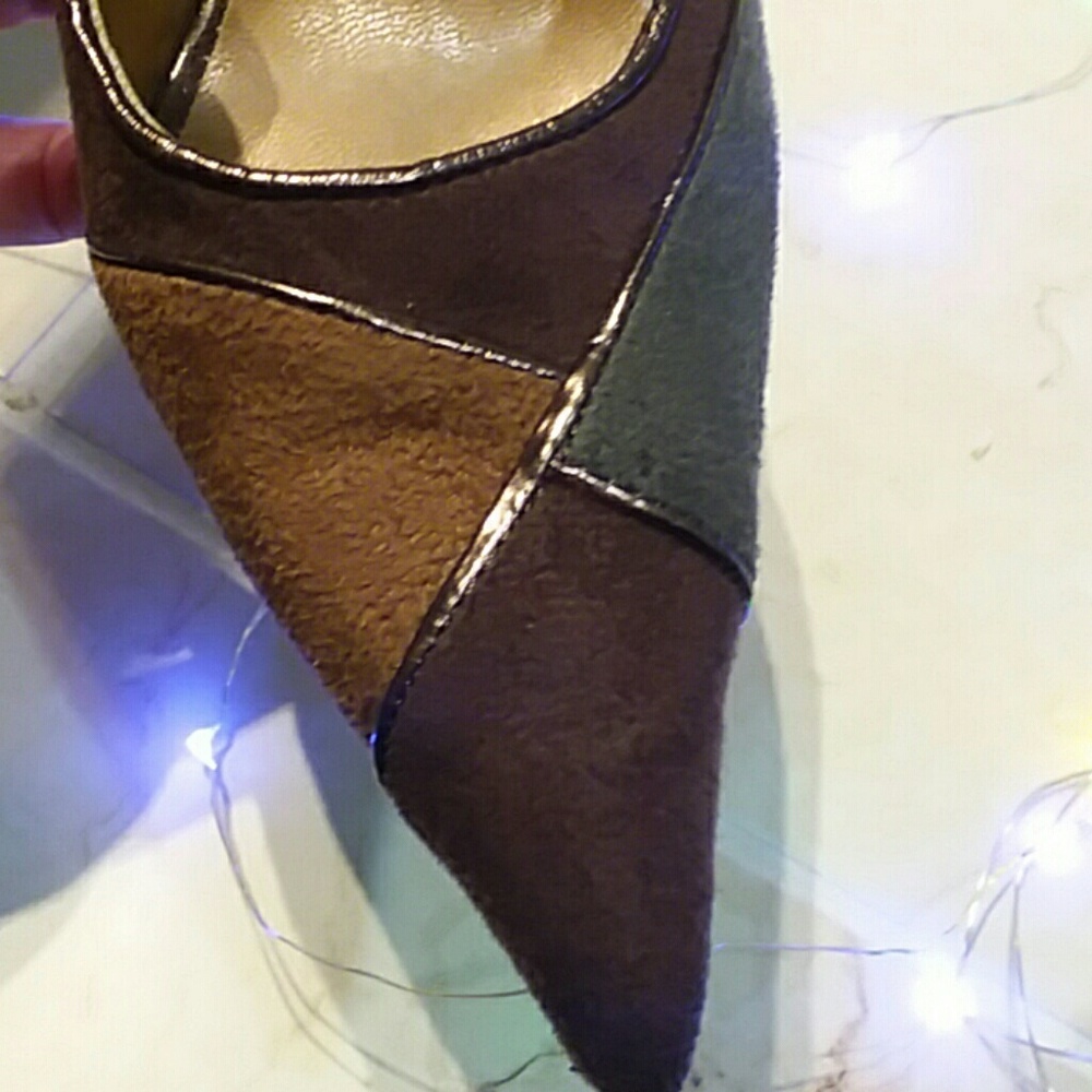 Pierre Dumas colorblock suede heels - Picture 6 of 8